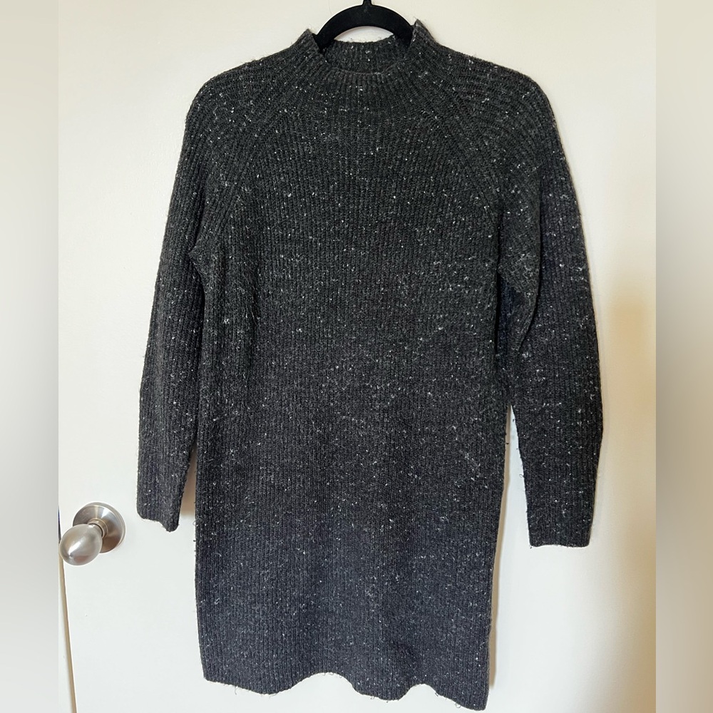 🦄Madewell Charcoal Turtleneck Sweater Dress